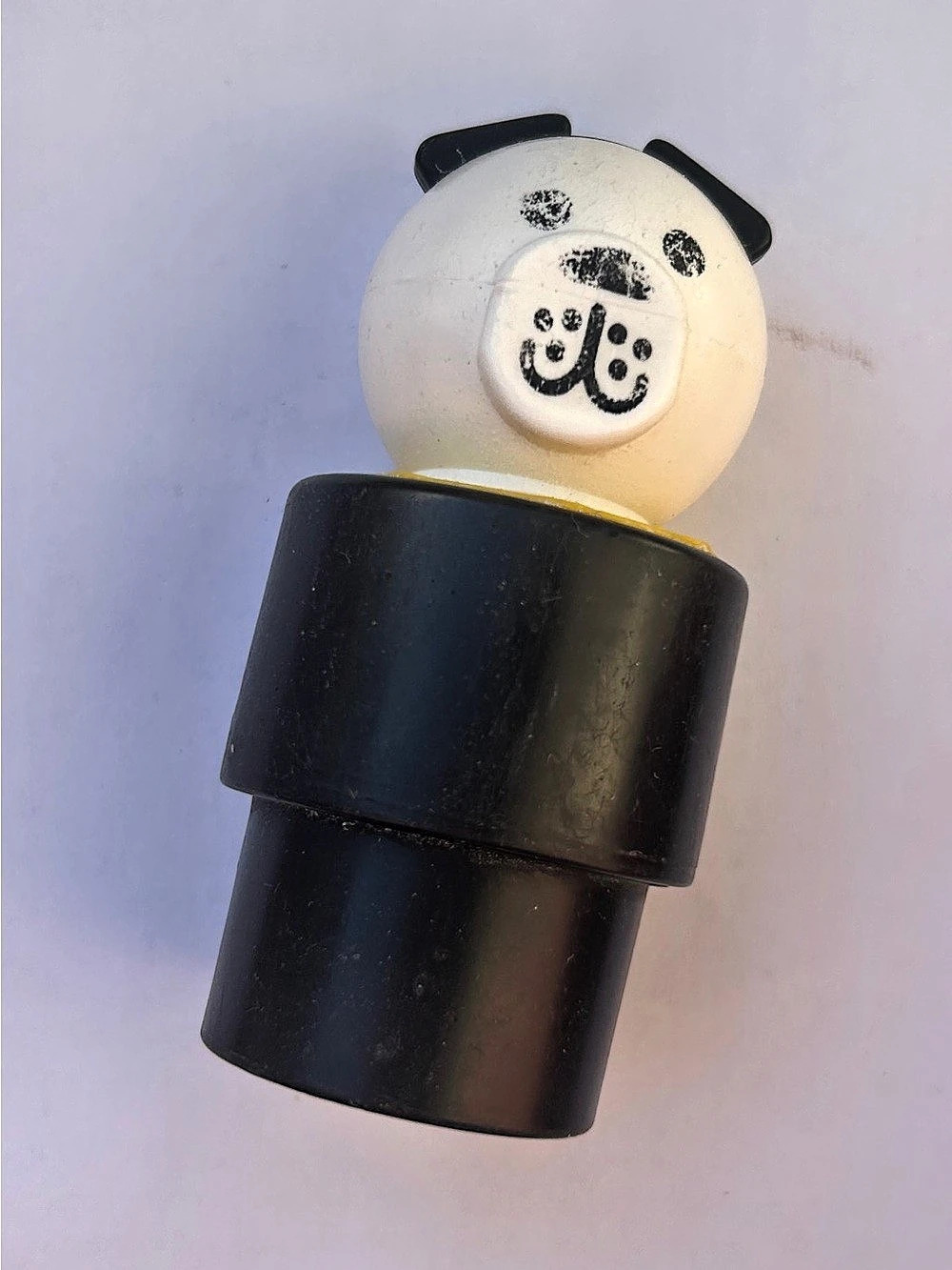 80’s Fisher-Price Little People Dog Figure Black & White